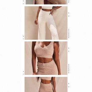 cozy knit plush loungewear pajama set